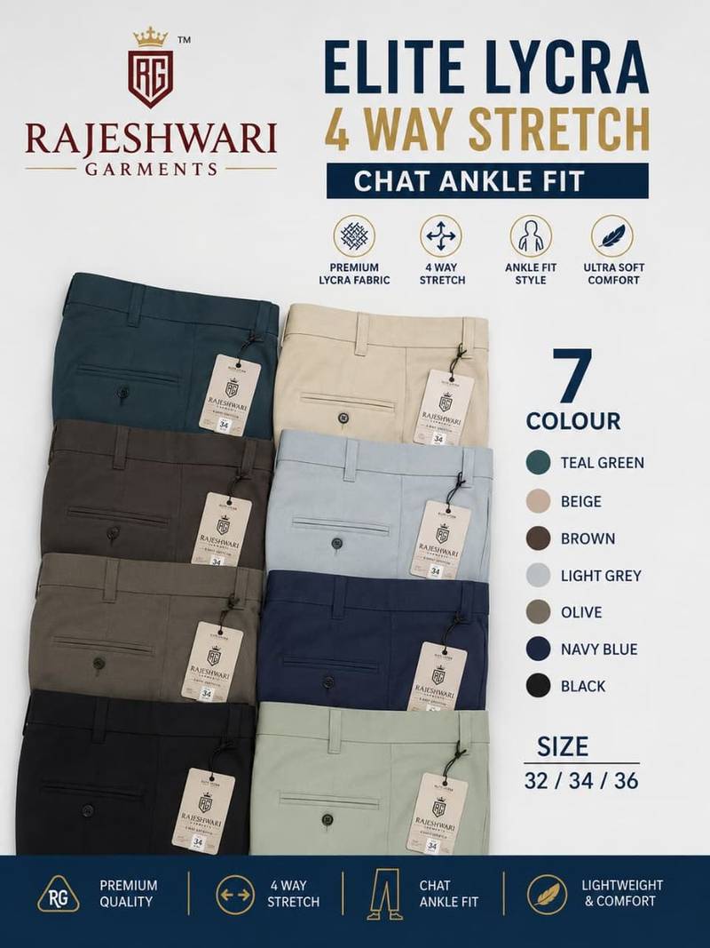 Elite Lycra 4 Way Stretch · Ankle Fit