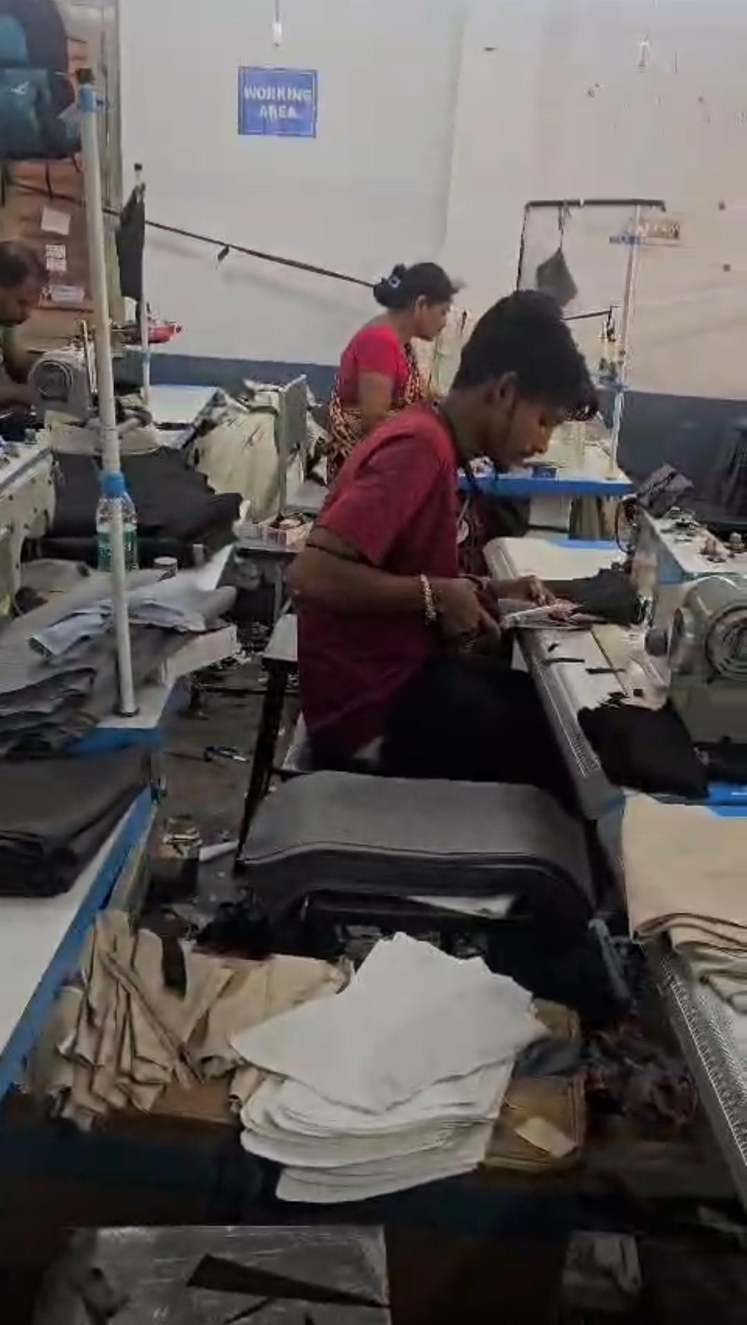 Cutting and stitching floor at Rajeshwari Garments